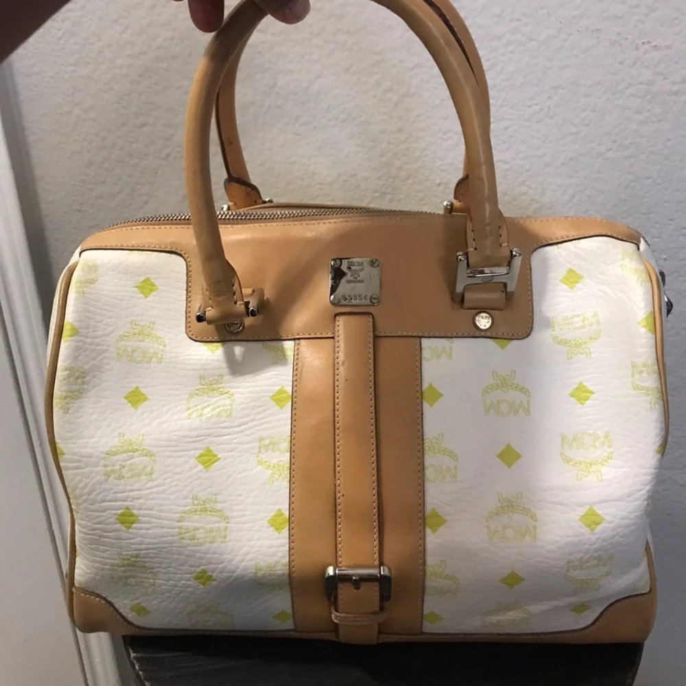 MCM Visetos boston bag